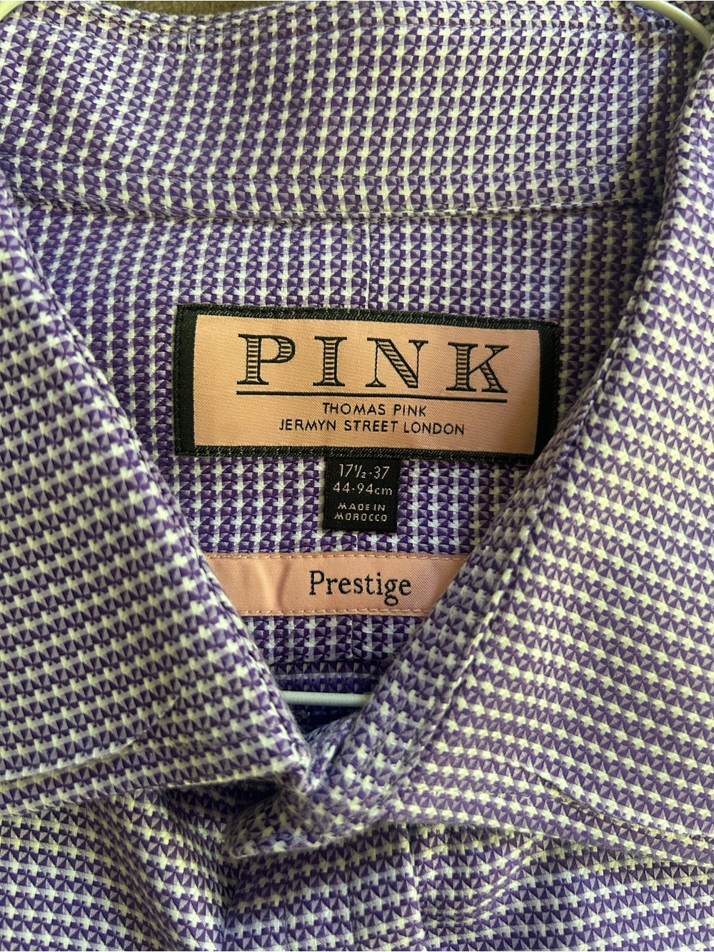 Thomas Pink Purple and White Patterned Dress Shirt